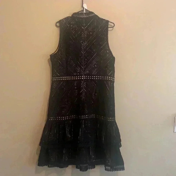 Anthropologie Bella Black Lace mini Dress - Picture 6 of 9